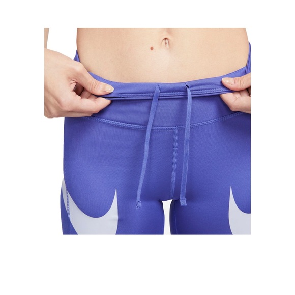 Womens Nike Dri-FIT Fast Mid-Rise Swoosh Shorts Purple DO6204-430 - Picture 4 of 6